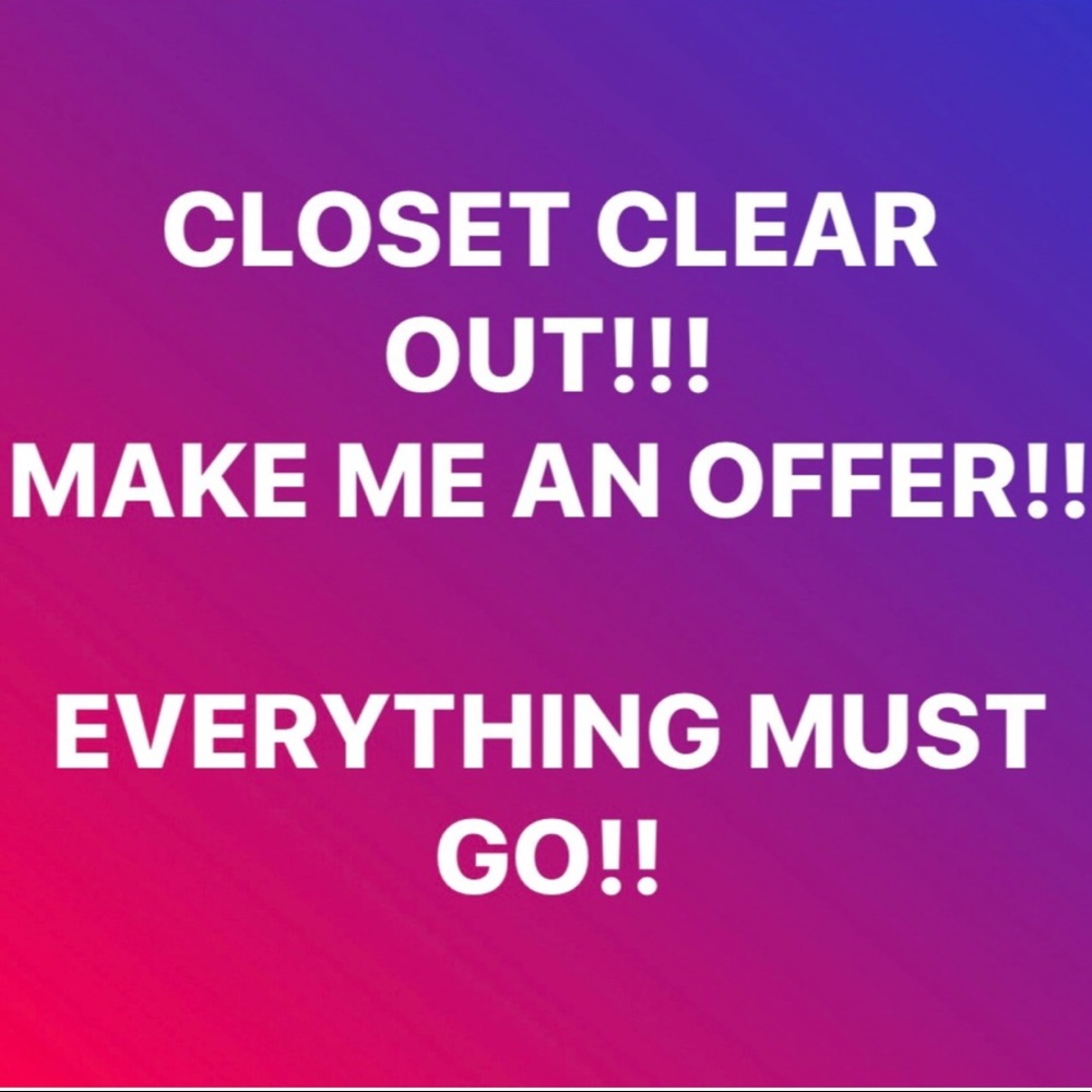 Make an offer! Everything must go :)